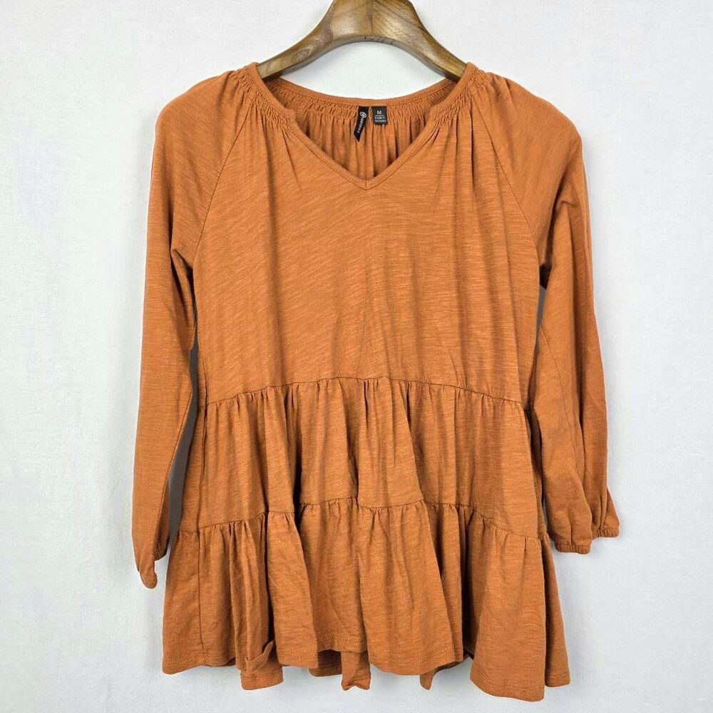 Varsona Tiered Peplum Top Medium